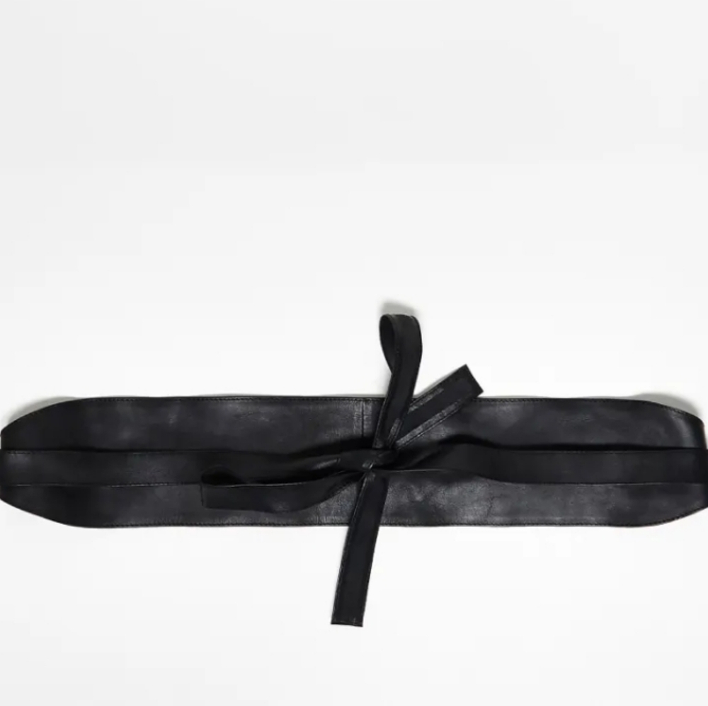 ASOS Design Curve Leather obi waist belt